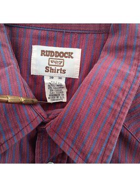 3XL Vintage Western Shirt 1990's Ruddock Cowboy Snap Purple Blue Mens 20-36